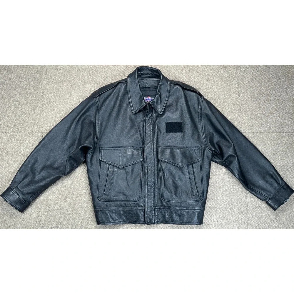 Gibson & Barnes Expressjet‎ Vtg Men's Skyliner Flight Jacket With Liner Size 42R
